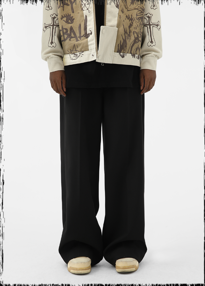 JHYQ Wide Legged Embroidered Western Pants