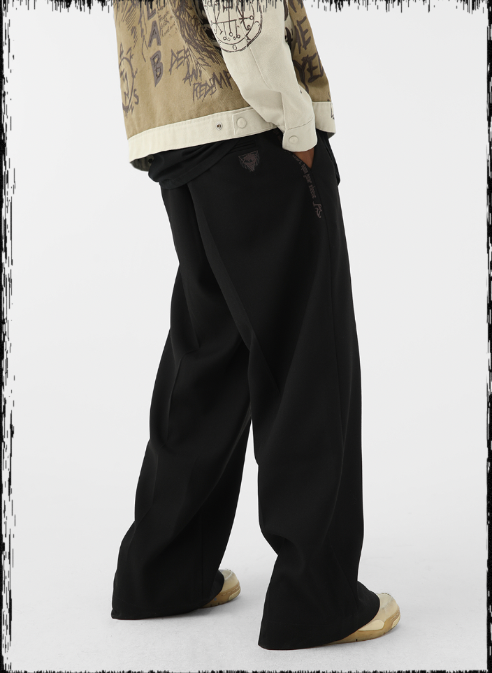 JHYQ Wide Legged Embroidered Western Pants