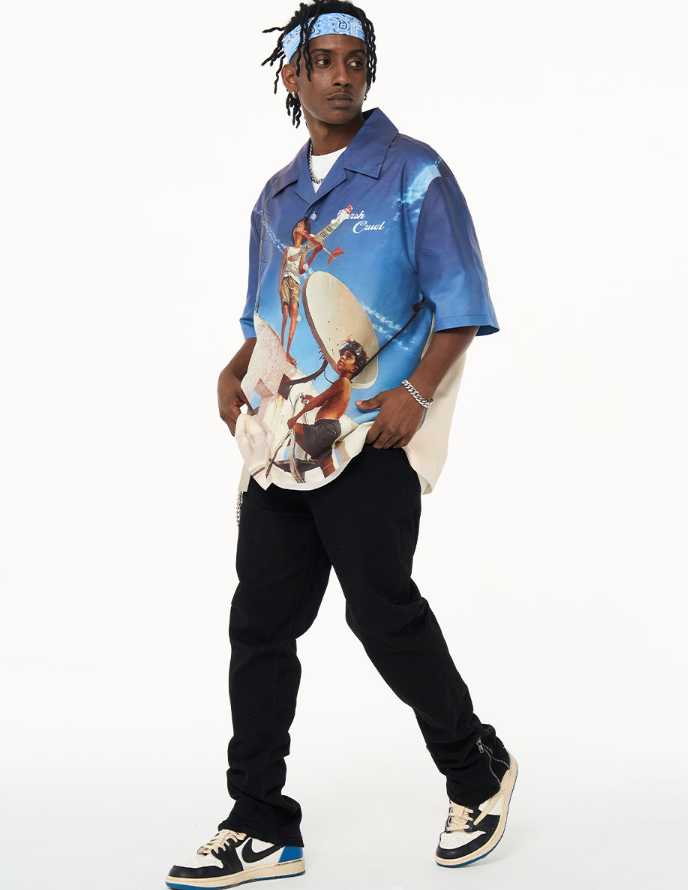 Harsh and Cruel Photography Pictures Handwritten Full Print Cuban Shirt