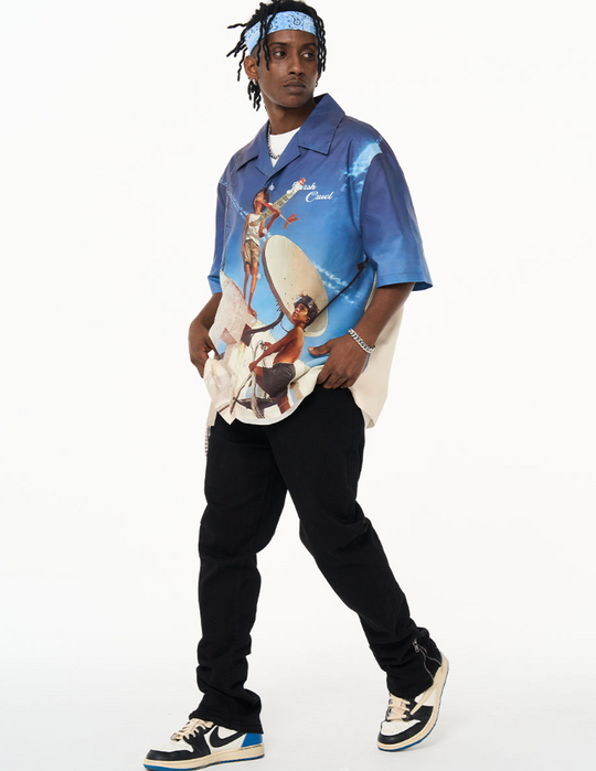 Harsh and Cruel Photography Pictures Handwritten Full Print Cuban Shirt