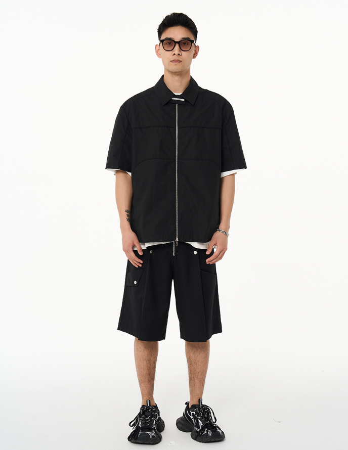 Harsh and Cruel 3D Pleats Short Sleeve Shirt