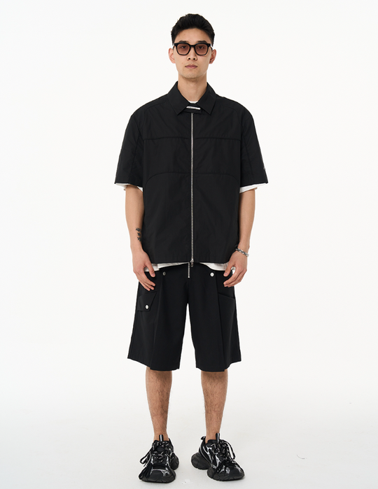 Harsh and Cruel 3D Pleats Short Sleeve Shirt