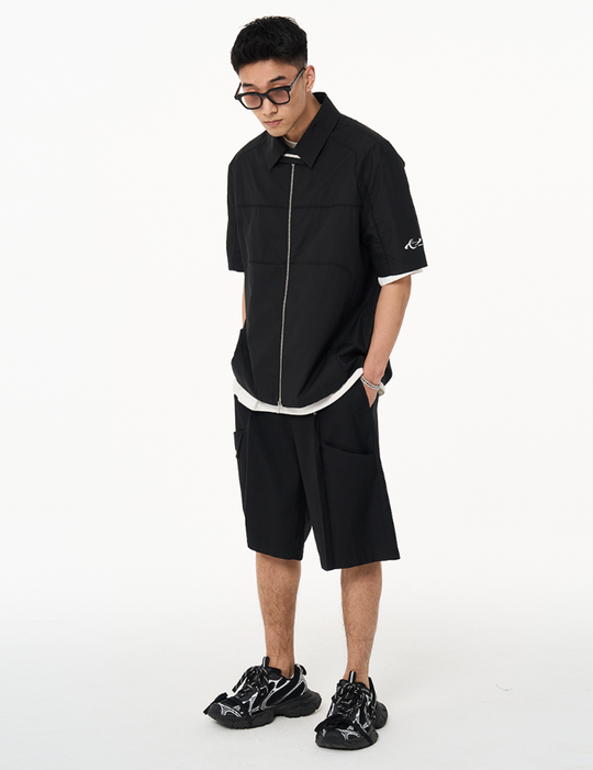 Harsh and Cruel 3D Pleats Short Sleeve Shirt