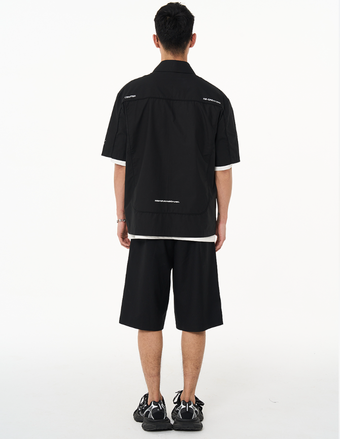 Harsh and Cruel 3D Pleats Short Sleeve Shirt