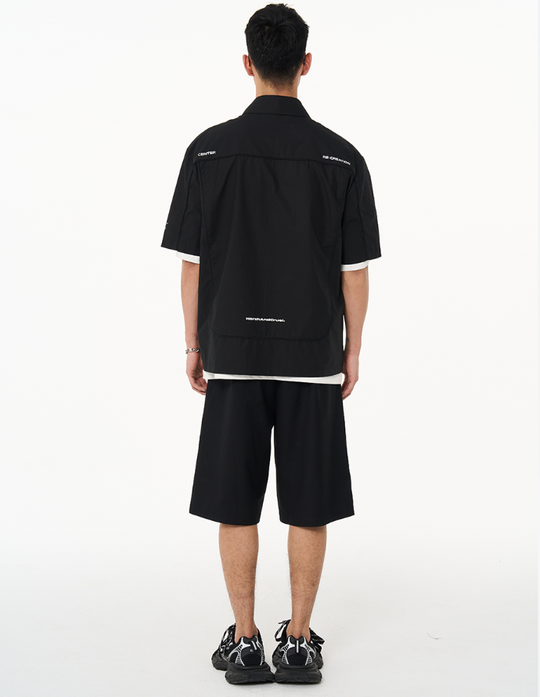 Harsh and Cruel 3D Pleats Short Sleeve Shirt