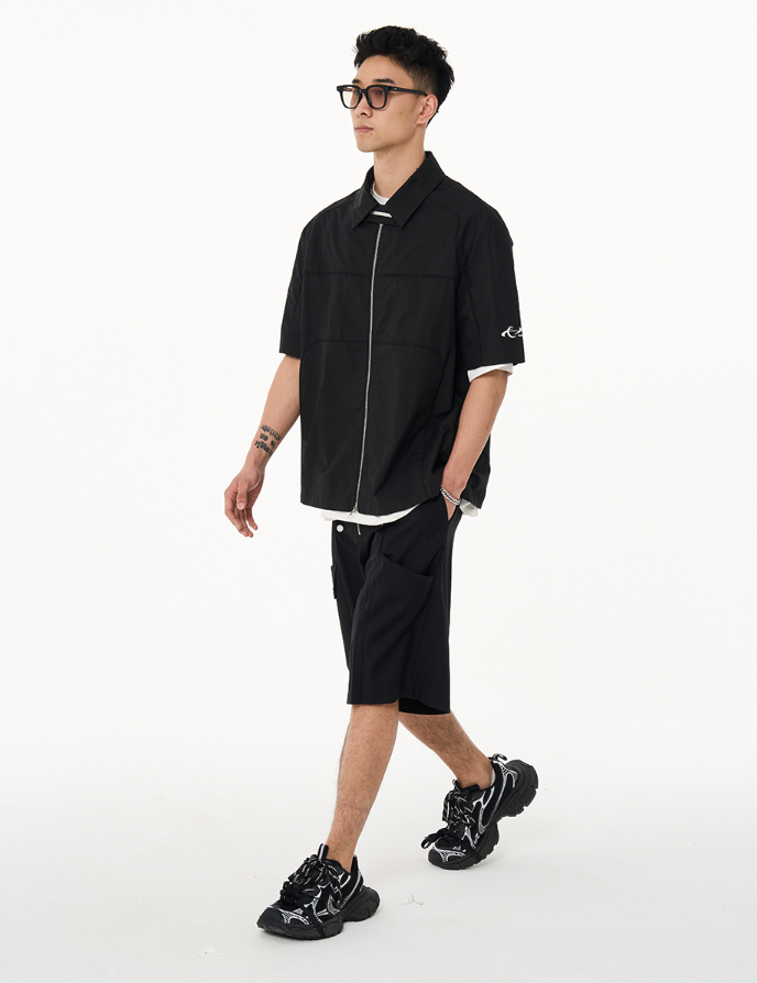 Harsh and Cruel 3D Pleats Short Sleeve Shirt