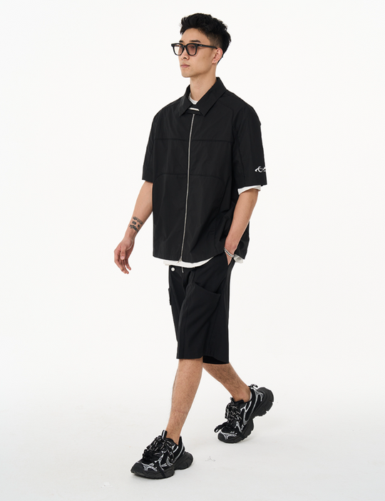 Harsh and Cruel 3D Pleats Short Sleeve Shirt