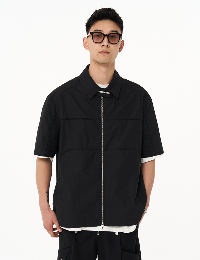 Harsh and Cruel 3D Pleats Short Sleeve Shirt