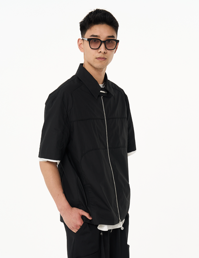 Harsh and Cruel 3D Pleats Short Sleeve Shirt