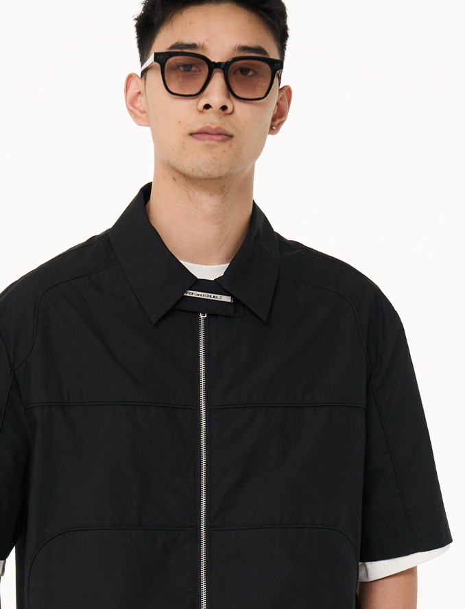 Harsh and Cruel 3D Pleats Short Sleeve Shirt