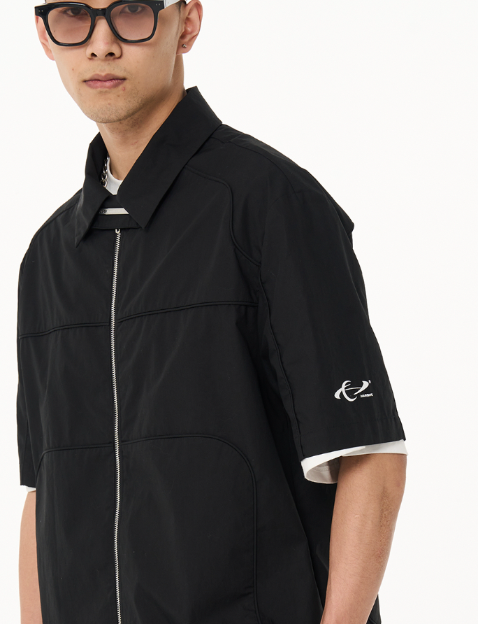 Harsh and Cruel 3D Pleats Short Sleeve Shirt
