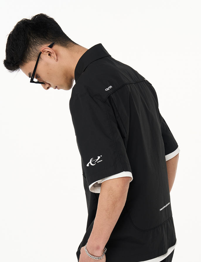 Harsh and Cruel 3D Pleats Short Sleeve Shirt