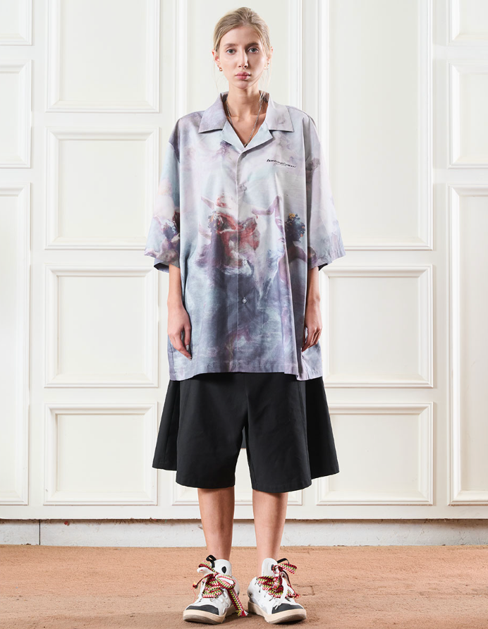 Harsh and Cruel Dancing Circle Full Print Cuban Shirt