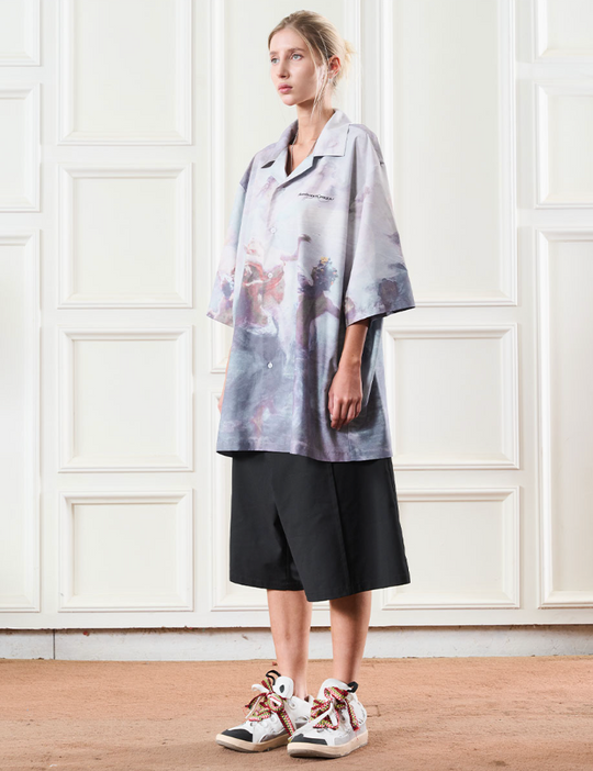 Harsh and Cruel Dancing Circle Full Print Cuban Shirt