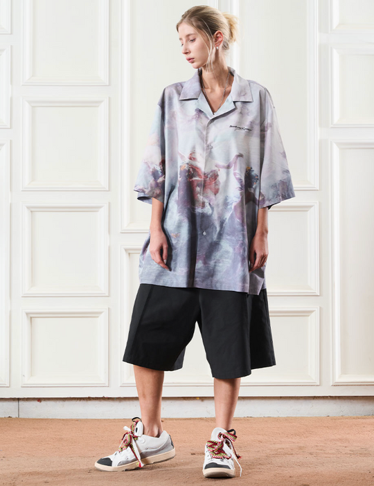 Harsh and Cruel Dancing Circle Full Print Cuban Shirt