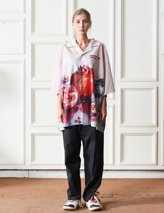Harsh and Cruel Pomgranate Full Print Cuban Shirt