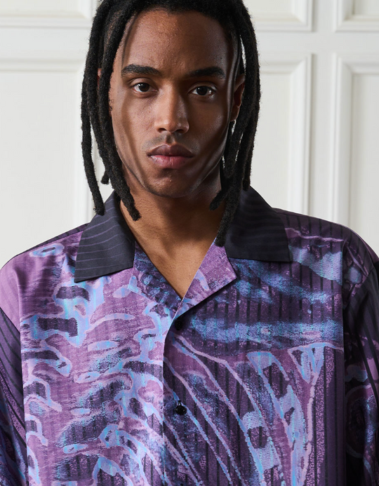 Harsh and Cruel Cyber Skeleton Full Print Cuban Shirt