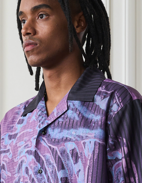 Harsh and Cruel Cyber Skeleton Full Print Cuban Shirt