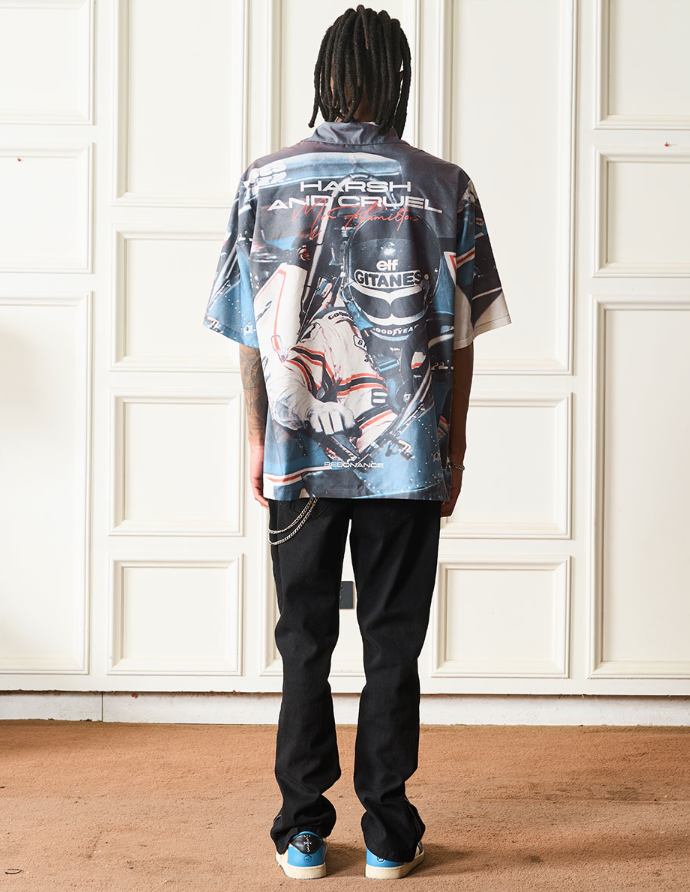 Harsh and Cruel Racing Driver Full Printed Cuban Shirt