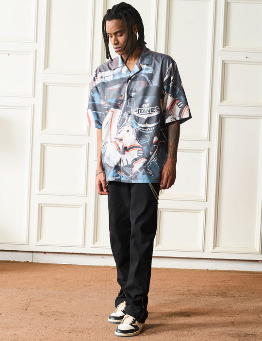 Harsh and Cruel Racing Driver Full Printed Cuban Shirt