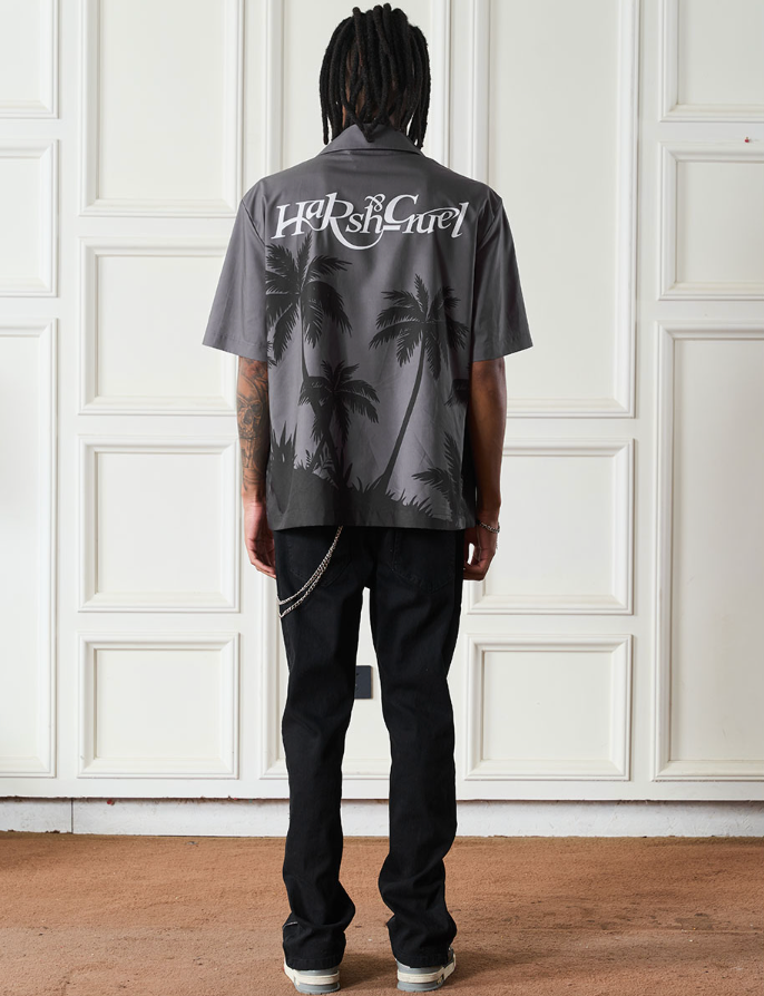 Harsh and Cruel Palms Logo Cuban Shirt