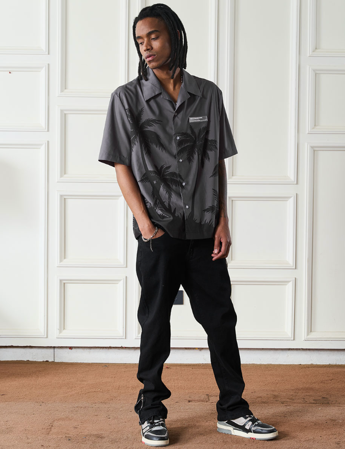 Harsh and Cruel Palms Logo Cuban Shirt