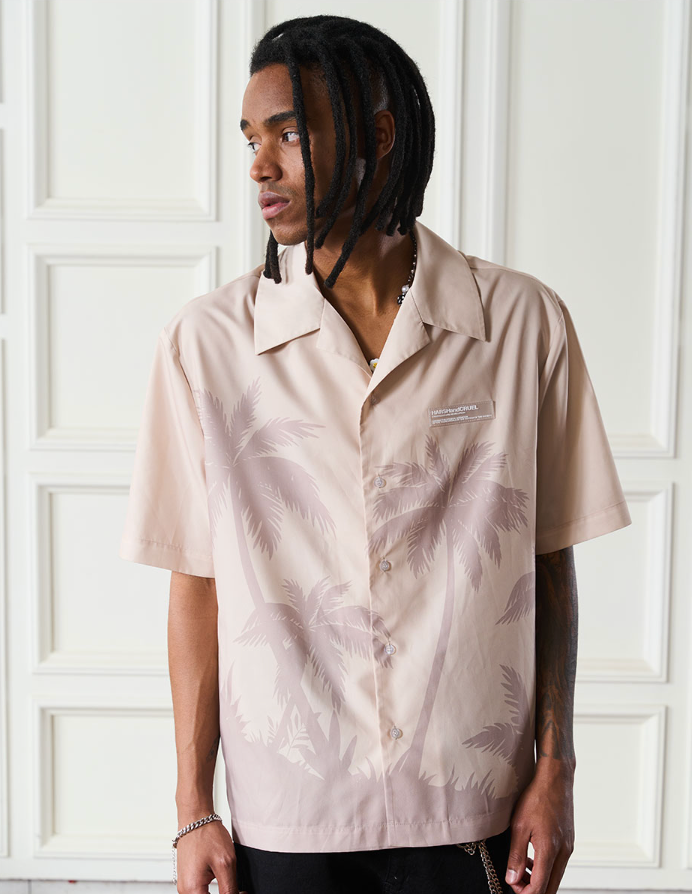 Harsh and Cruel Palms Logo Cuban Shirt