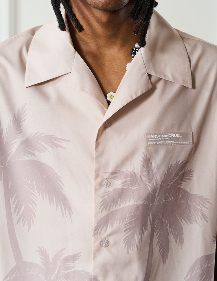 Harsh and Cruel Palms Logo Cuban Shirt