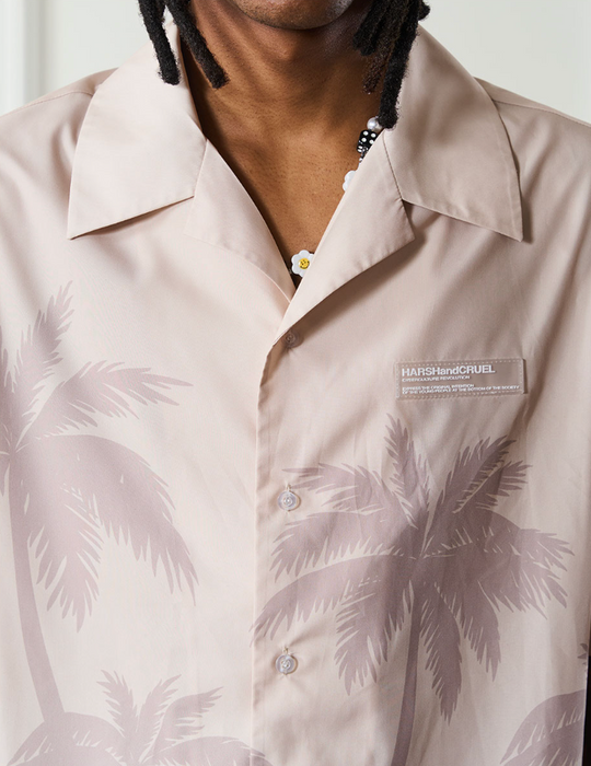 Harsh and Cruel Palms Logo Cuban Shirt