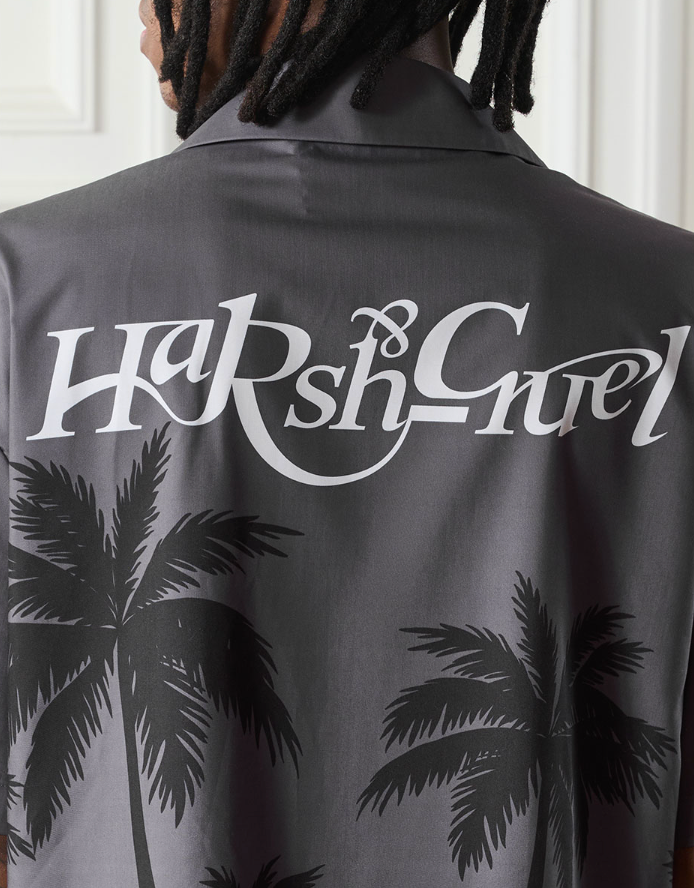 Harsh and Cruel Palms Logo Cuban Shirt