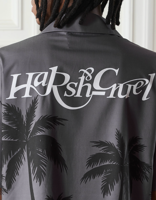 Harsh and Cruel Palms Logo Cuban Shirt