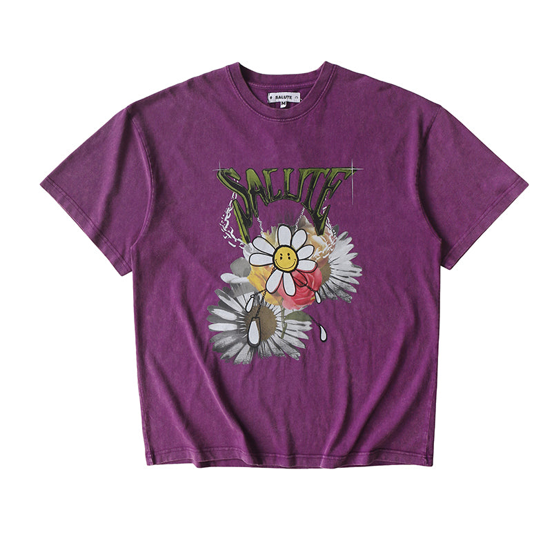 SALUTE Daisy Sunflower Smiley Flower Tee | Face 3 Face