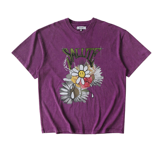 SALUTE Daisy Sunflower Smiley Flower Tee | Face 3 Face