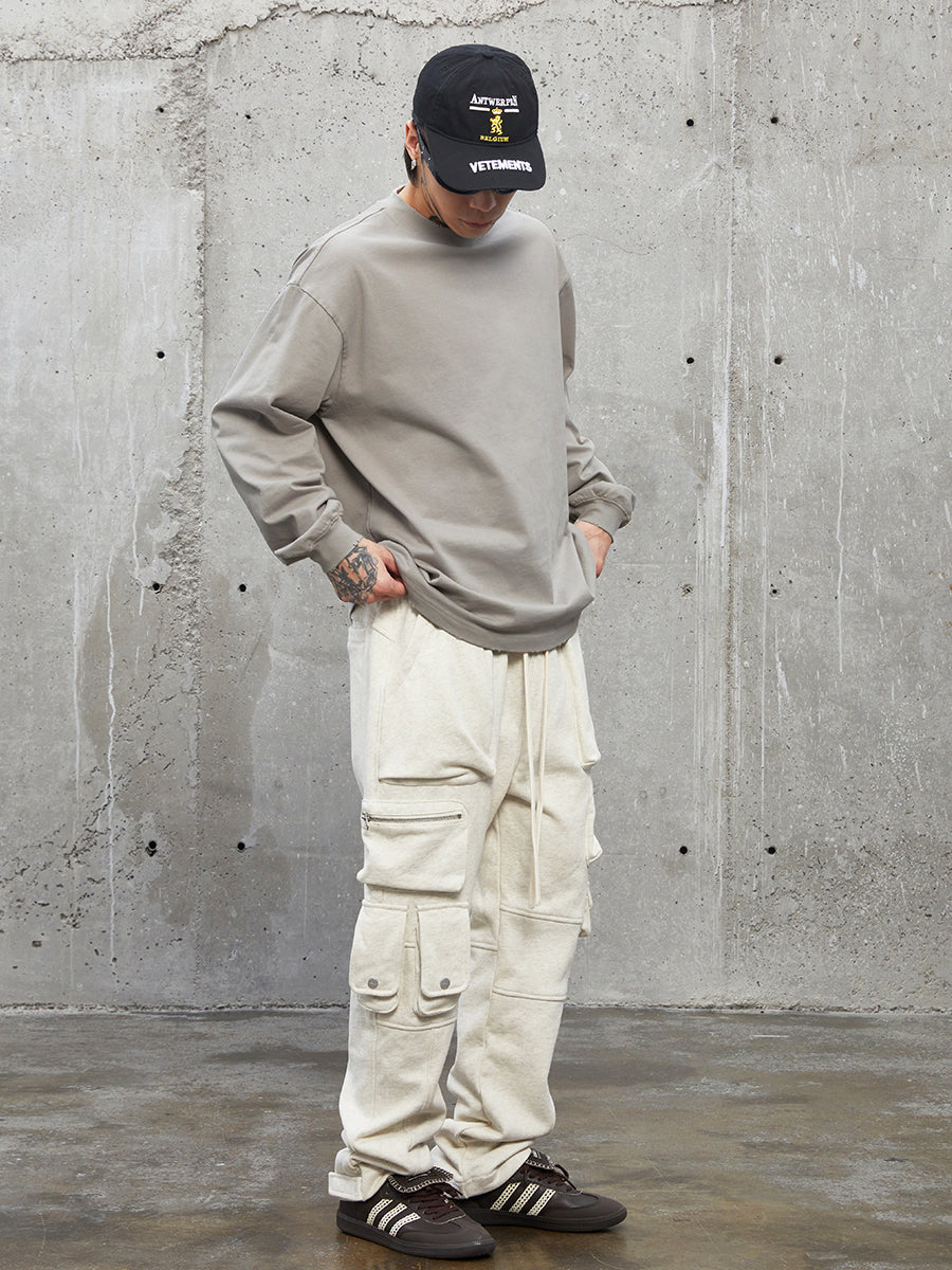 F2CE Functional Multi Zipper 3D Pockets Cargo Sweatpants