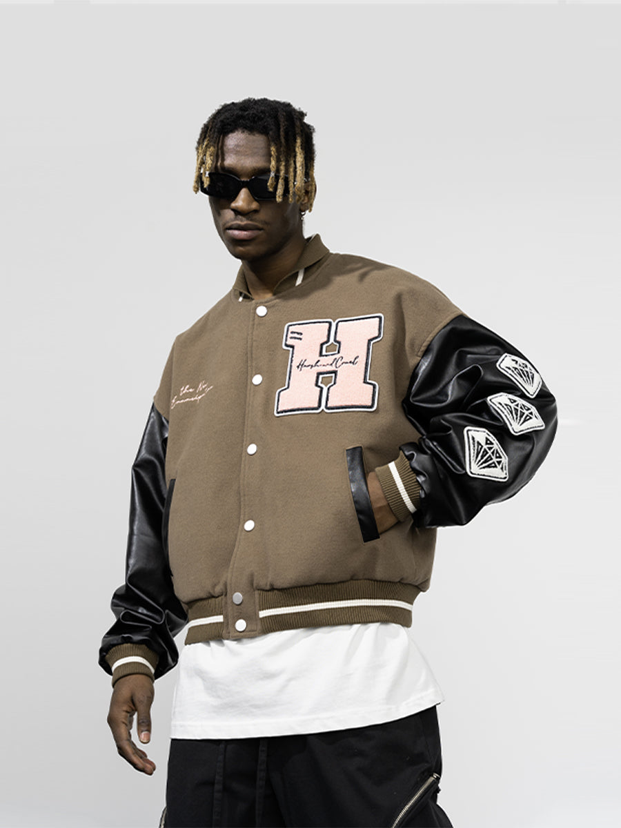 Harsh and Cruel New Century Embroidered Varsity Jacket | Face 3 Face
