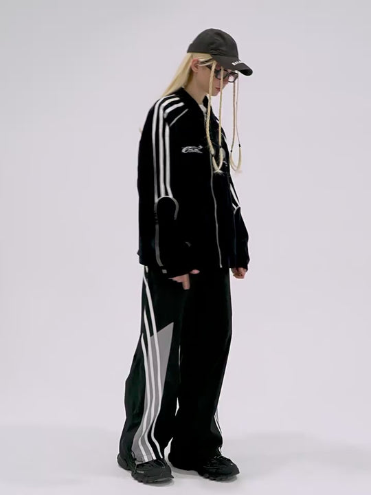 Harsh and Cruel Striped Loose Corduroy Jacket