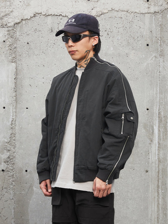F2CE Multi Zipper Bomber Flight Jacket
