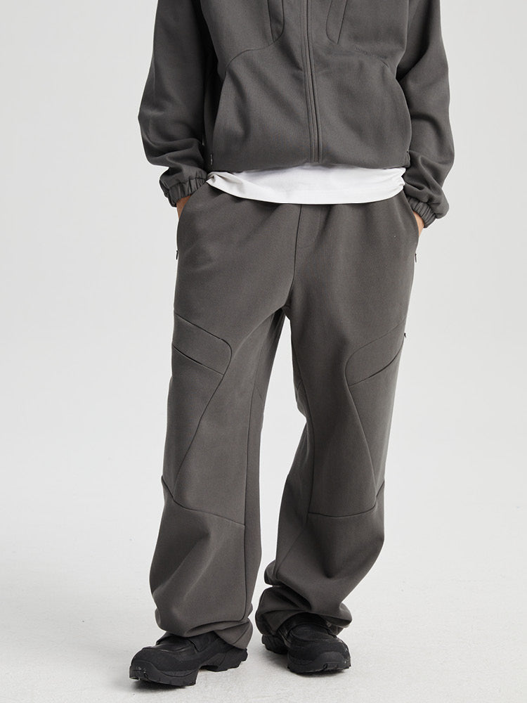 Wassup House Patchwork Deconstructed Zipper Sweat Pants