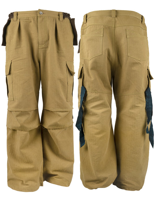 EVILKNIGHT(EK) Herringbone Pockets Work Cargo Pants