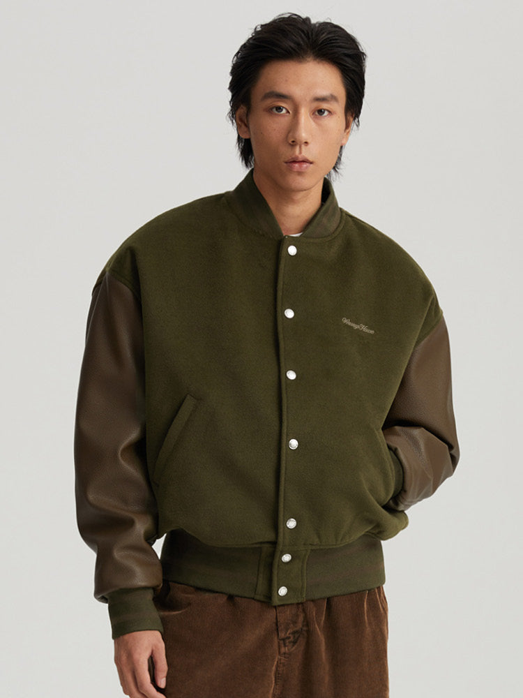 Wassup House Color Blocking Baseball Jacket