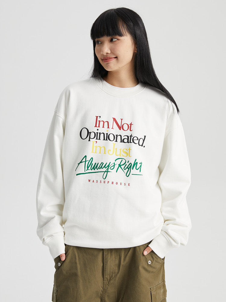 Wassup House Slogan Graffiti Print Sweatshirt