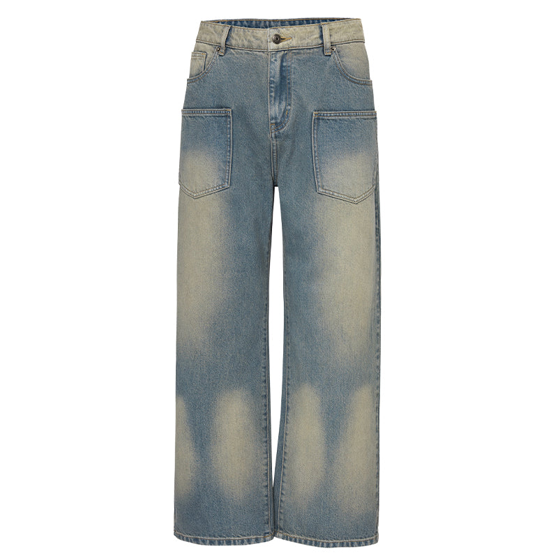 F2CE Vintage Wash Front Pockets Denim Jeans