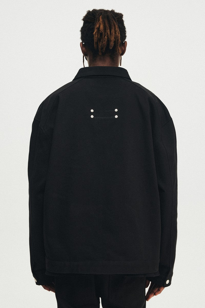 ANTIDOTE Stud Patch Punk Loose Zipper Jacket | Face 3 Face