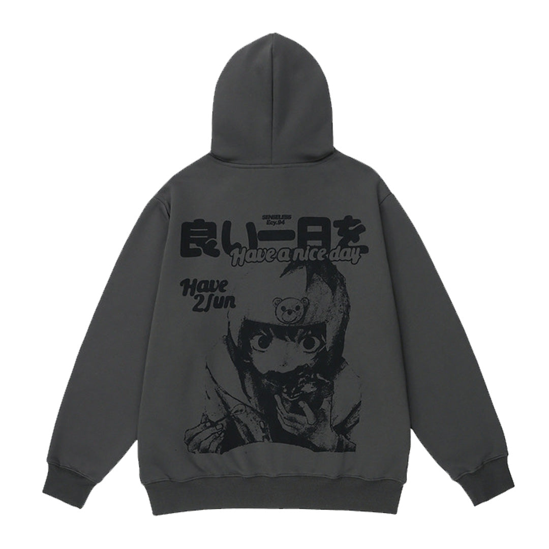 F3F Select Japanese Retro Cartoon Anime Zip Hoodie