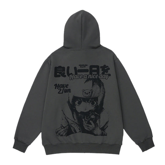 F3F Select Japanese Retro Cartoon Anime Zip Hoodie