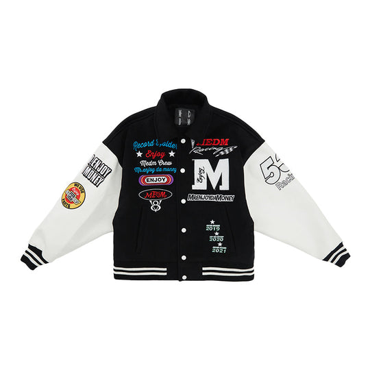 MEDM Record Holder Anniversary Embroidered Varsity Jacket | Face 3 Face