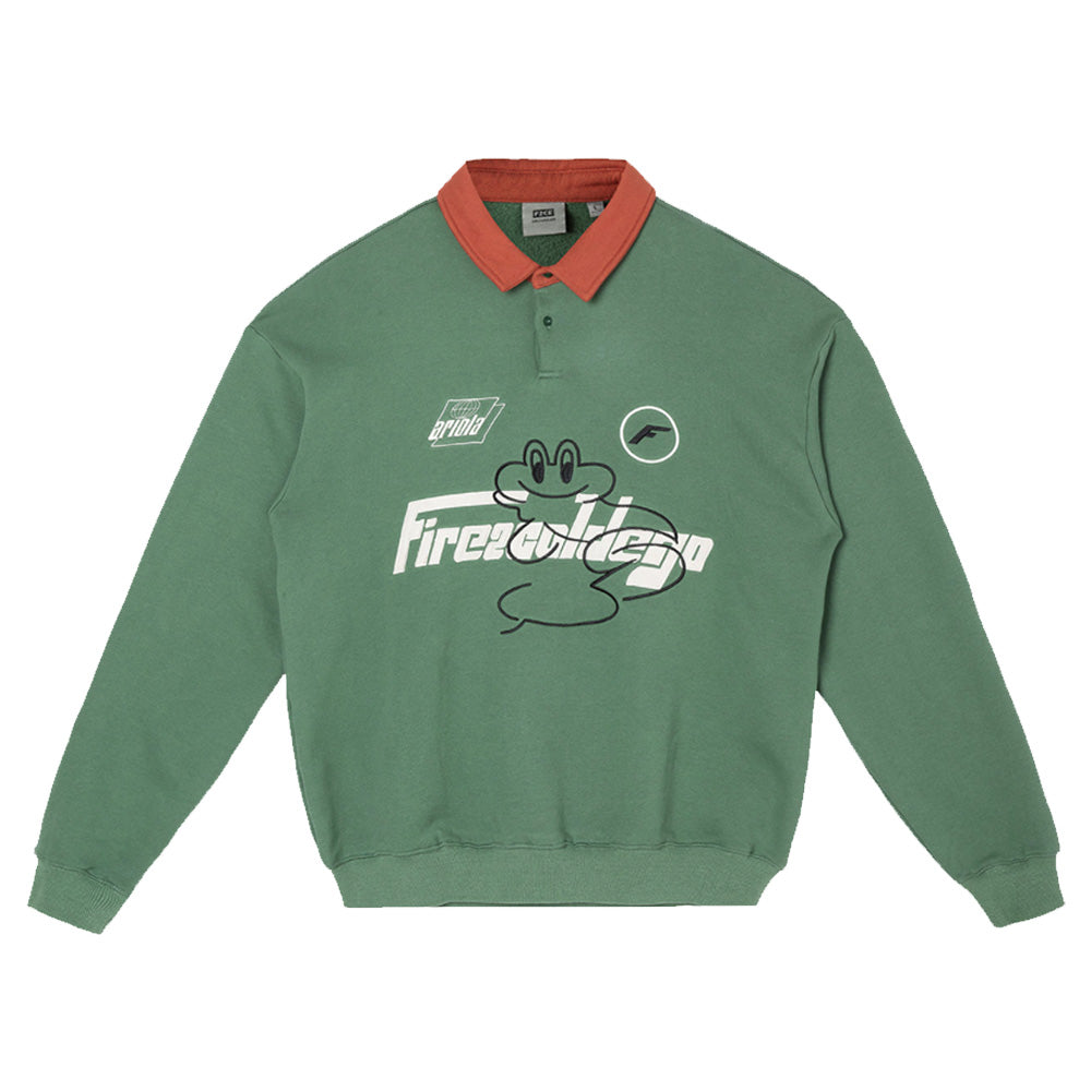 F2CE Fire 2 Cold Ego LOGO Vintage Print Polo Sweatshirts | Face 3 Face