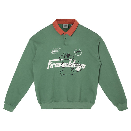 F2CE Fire 2 Cold Ego LOGO Vintage Print Polo Sweatshirts | Face 3 Face