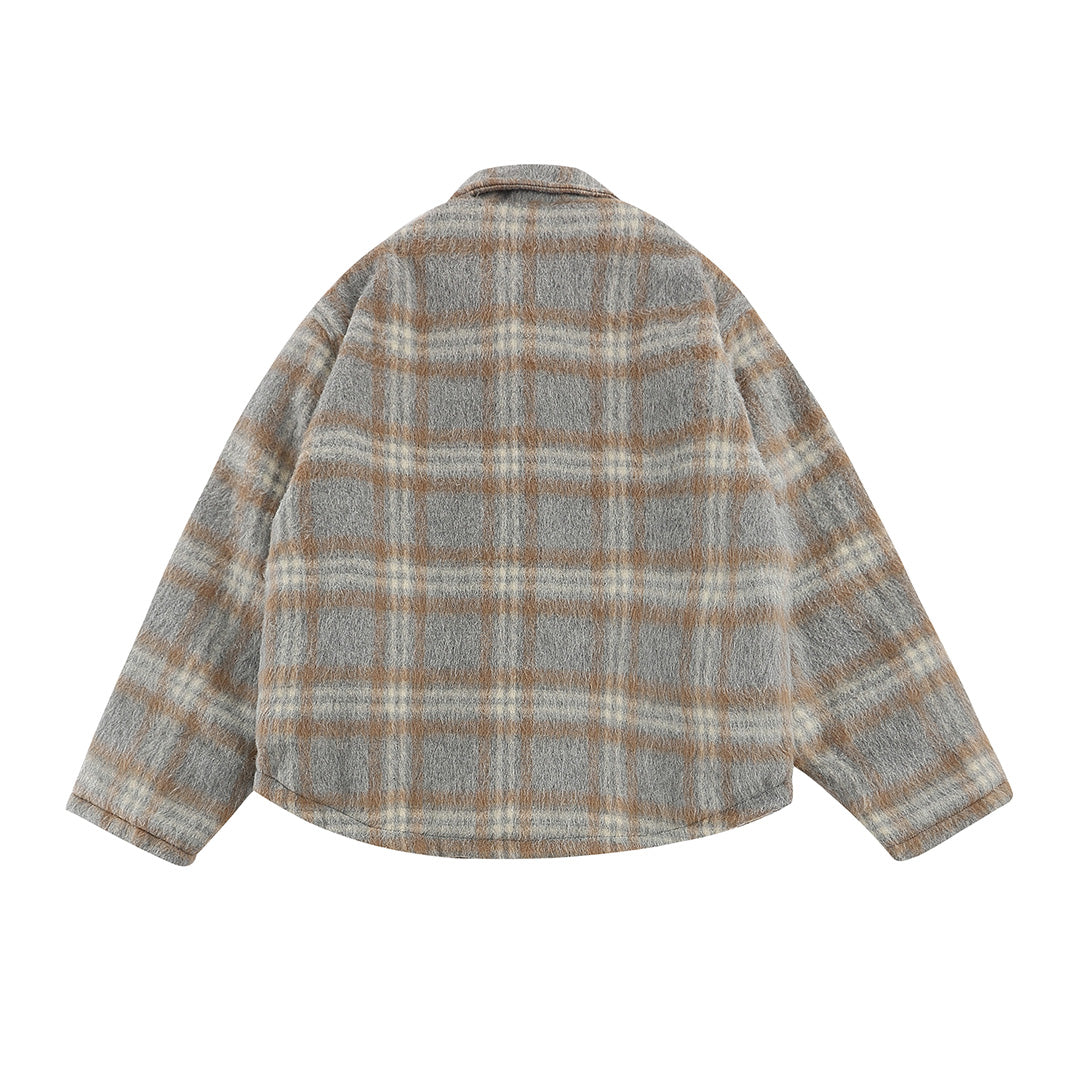 F3F Select  Embroidery Checked Shirt Jacket