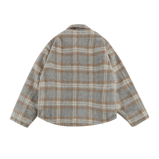 F3F Select  Embroidery Checked Shirt Jacket